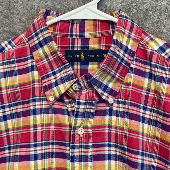 RALPH LAUREN Shirt Men's XL Multicolor Plaid Long Sleeve Collared Button Down - Picture 3 of 11